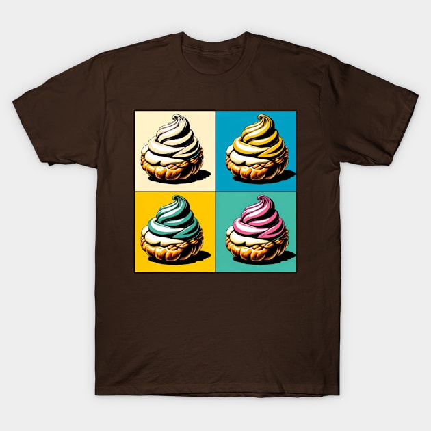 Pop Religieuse Pastry Art - French Cuisine Culinary T-Shirt by Pop Art Dish